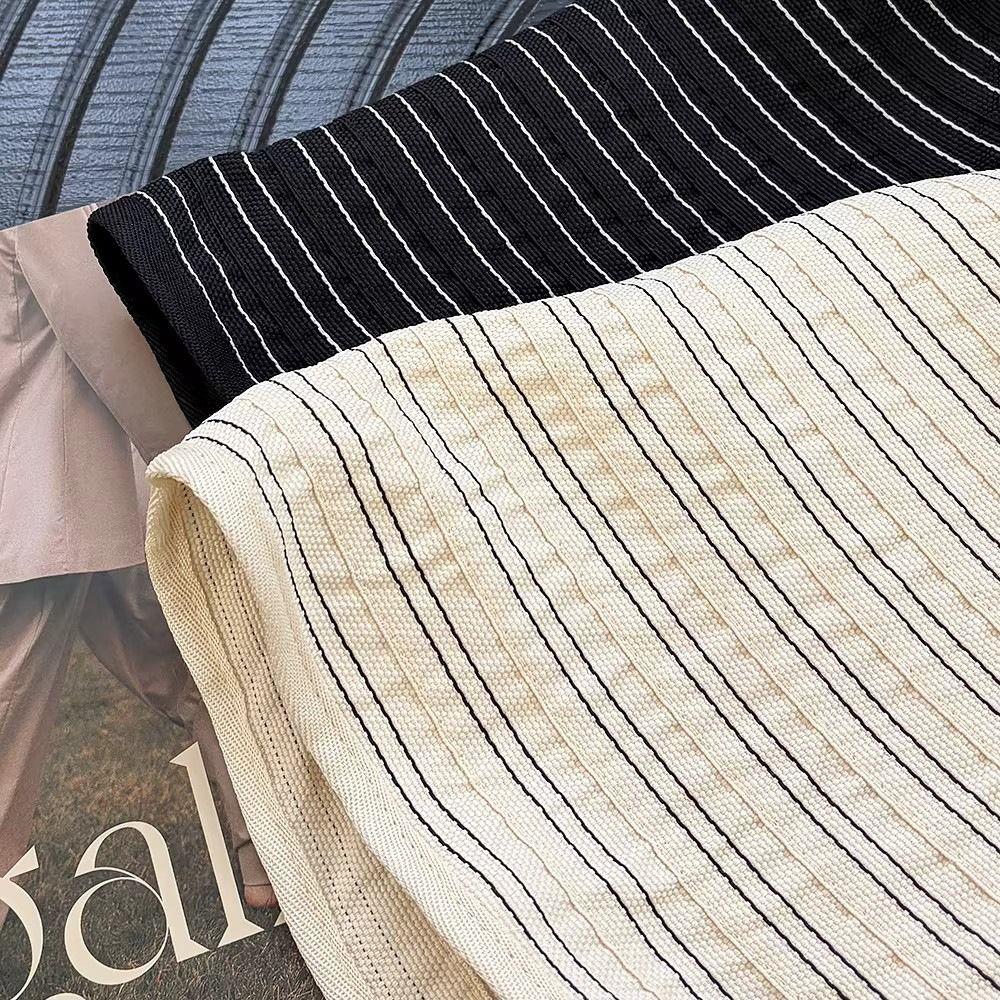 Ribbon Women Striped Fisherman Hat Wide Brim Bucket Hat Casual Summer Sun Hat Hiking
