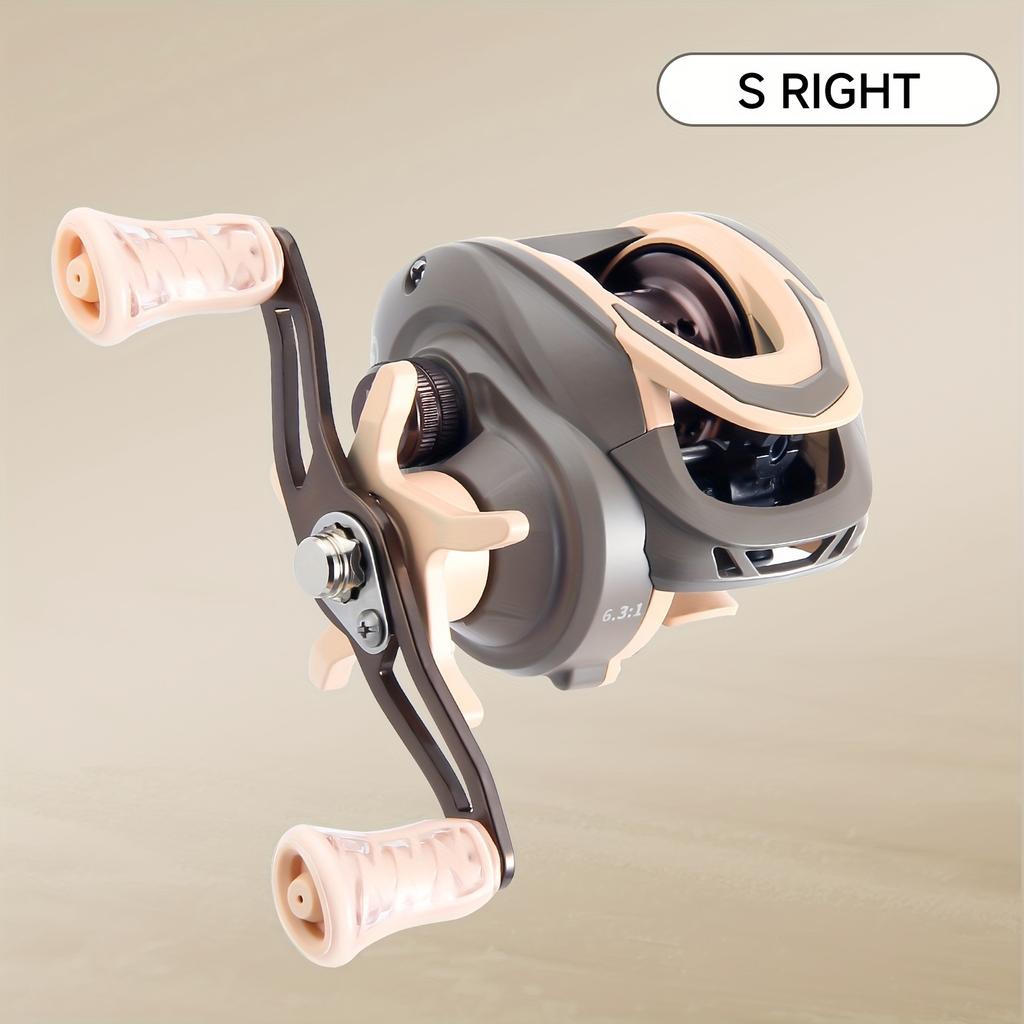 Portable Long-distance Casting Baitcasting Reel with 6.3:1 Speed Ratio Anti-splatter Line Micro-fishing Reel and 3+1 Bearing Clearance Reel Lure Reel