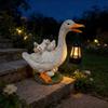 Solar Powered Solar Frog Lantern Waterproof Resin Animal Figurine Solar Garden Statue Pathway Decor LED Light Outdoor Yard Decor
