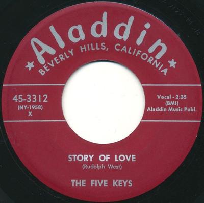 7-Zoll-Schallplatte FIVE KEYS Story Of Love Serve Another Round 453312 Aladdin 1956 US Blues Gebraucht