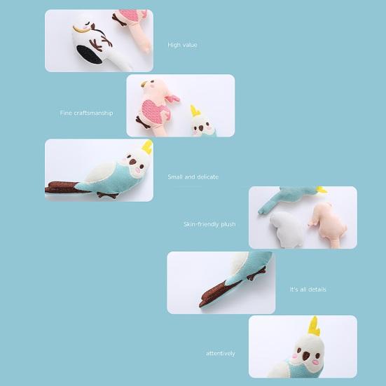 Interaktivní hračky pro kočky s kočičím nipem uvnitř Roztomilý ptačí design Odolný proti kousnutí uvolňuje stres