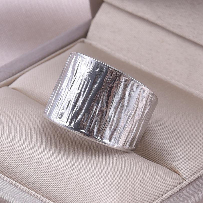 Chunky Unevenness Wide Ring Open Stainless Steel Rings For Women Men Accessories Indian Jewelry Vintage Finger Bague Femme Gift