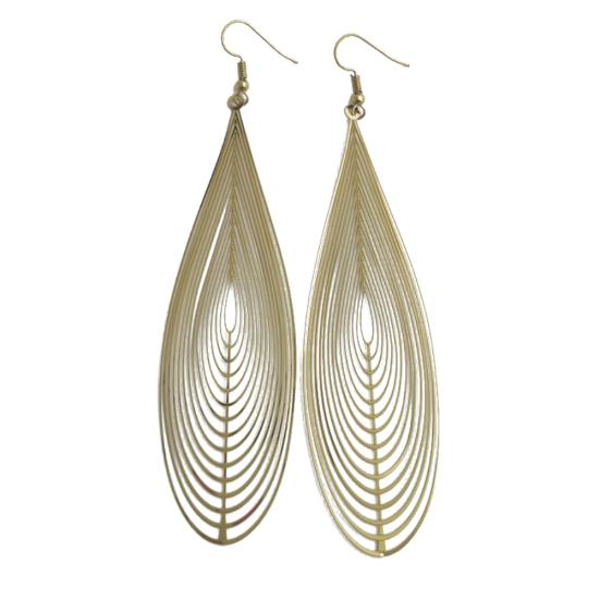 

Женские полые многоцветные капли воды, висячие серьги-крючки, ювелирные изделия, подарок золотистый