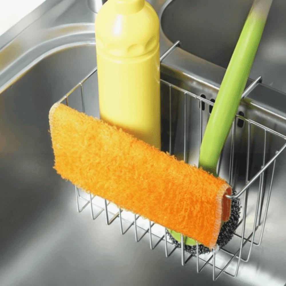 Rust Resistant Sponge Holder Stainless Steel Kitchen Drying Rack Sink Organizer  Kitchen Sink