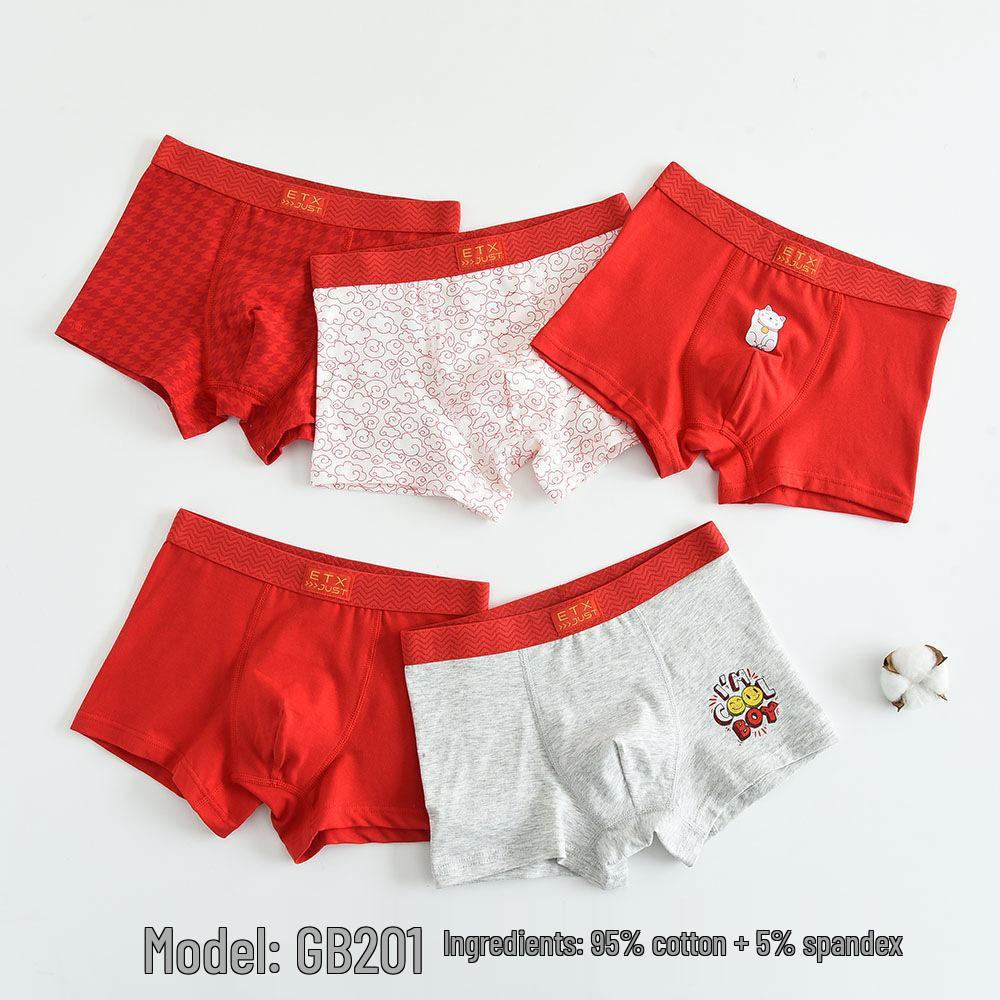 ETX Boys' Cotton Boxer Briefs - Mid-Waist Underwear for Children and Teens
