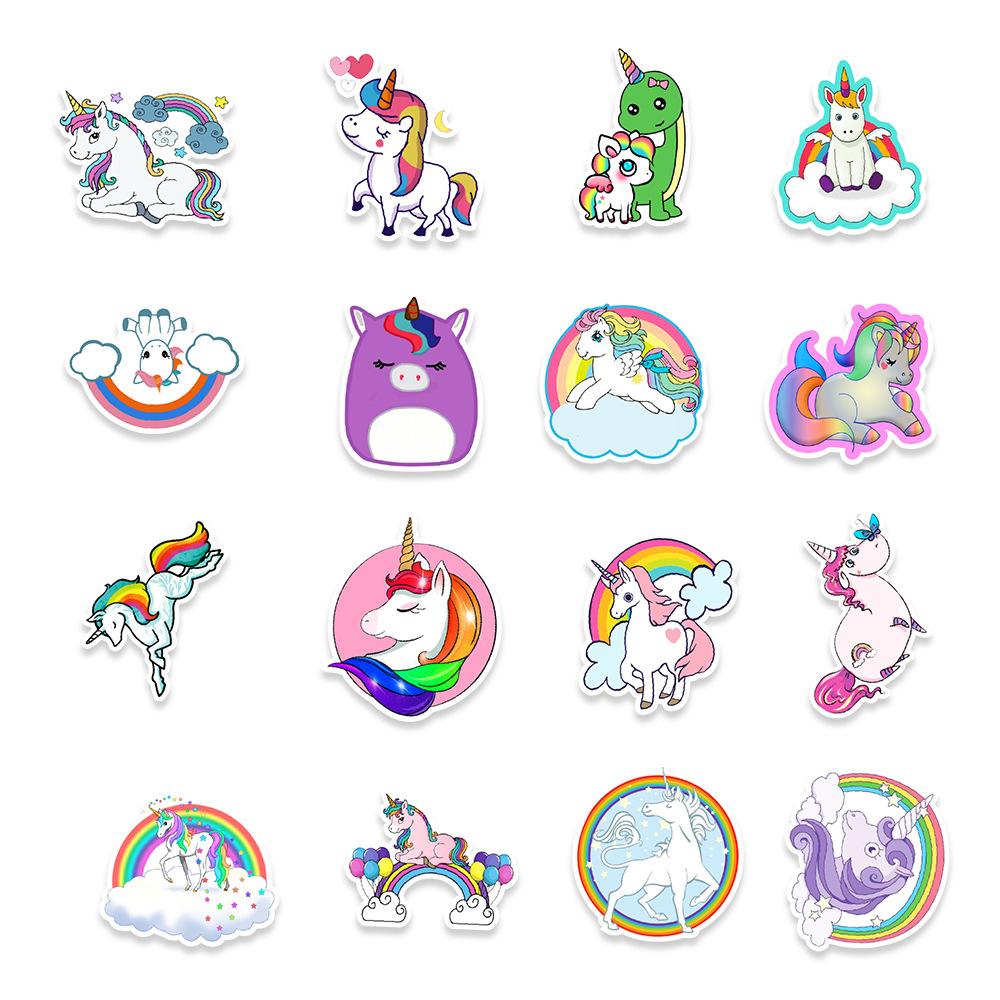 50 New Unicorn Graffiti Stickers Suitcase Car Refrigerator Decoration Stickers