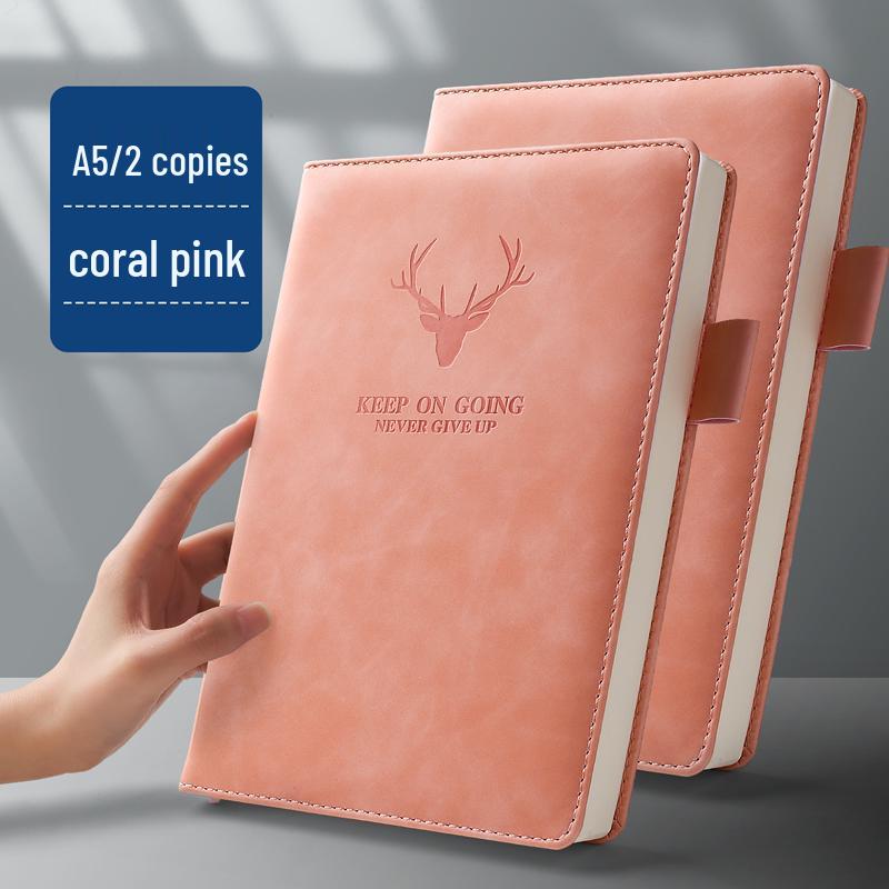Soft Leather Business Notebook for Meetings & Notes - Thickened Cover