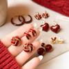 Vintage Luxe Anke La Red 925 Silver Earrings Zircon Studs Minimalist Elegant Fashion Jewelry For Women