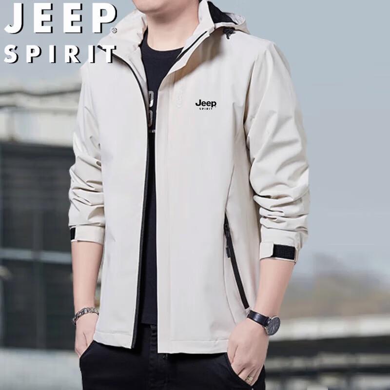 Męska kurtka wiatrówka z kapturem JEEP SPIRIT