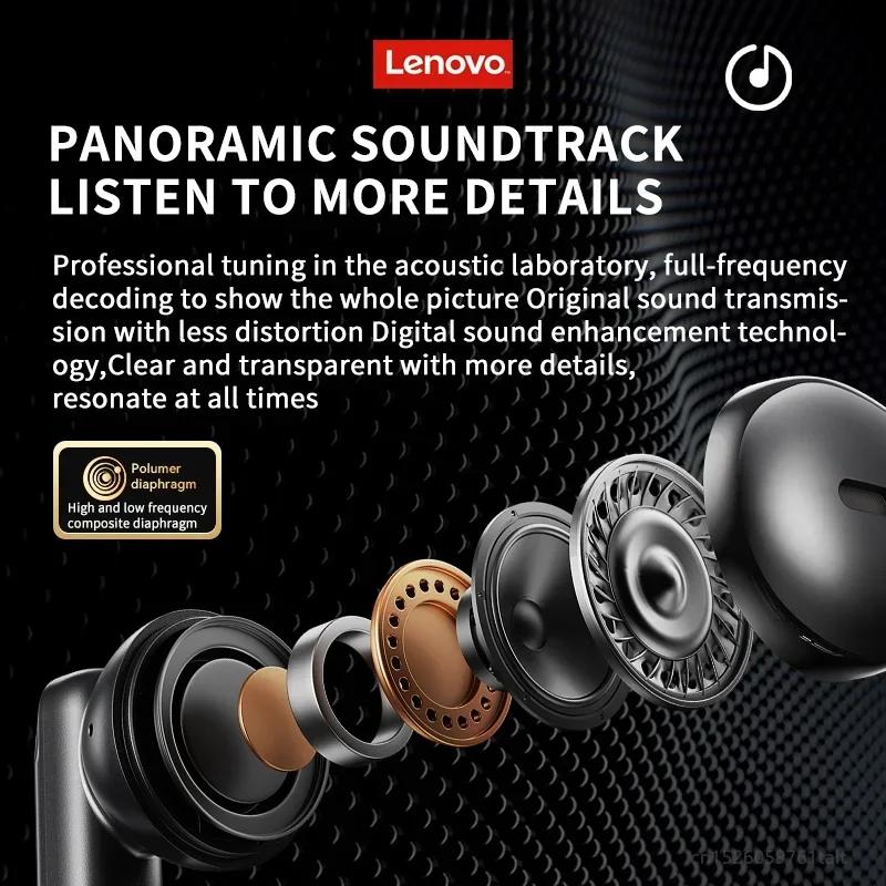 Originální sluchátka Lenovo EA120 Bluetooth 5.4 Sportovní sluchátka s redukcí hluku Herní sluchátka s dotykovým ovládáním Sluchátka s mikrofonem NOVINKA