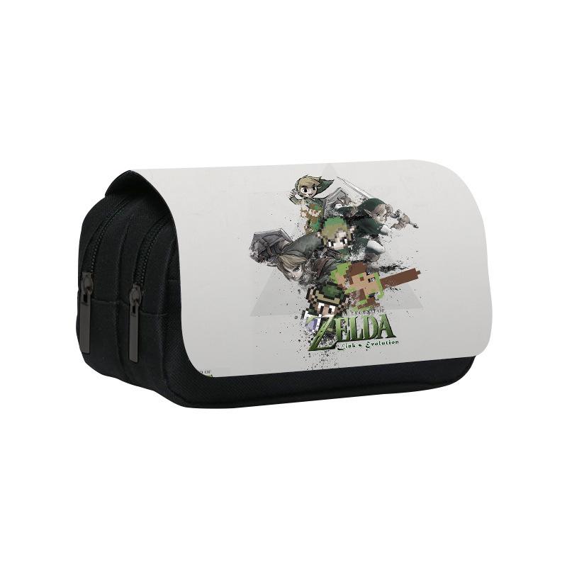 Zelda Legend Double-Layer Pencil Case: King's Tear Design for School Students