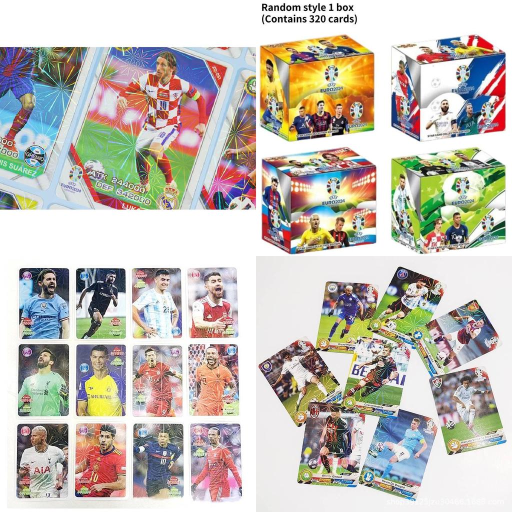 Carte Deluxe Stella del Calcio Coppa d'Europa Messi Ronaldo Neymar Carte Collezionabili da Scambio