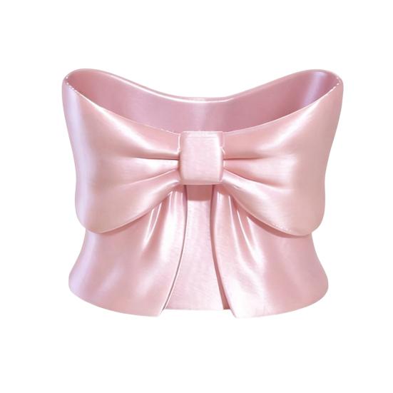 

Bow Pen Holder 3D Printed Cute Bow Pencil Cup Desktop Makeup Brush Holder for School Home Office Supplies розовый