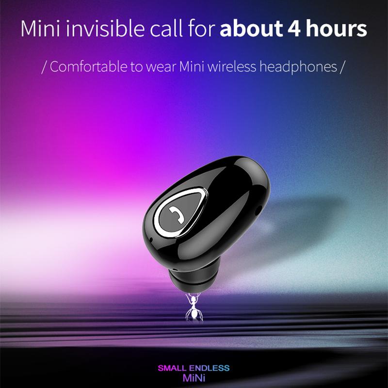 

X01 Sports Invisible Mini Single Earbud Stereo Sound Wireless Bluetooth-compatible In-ear Earphone Silver