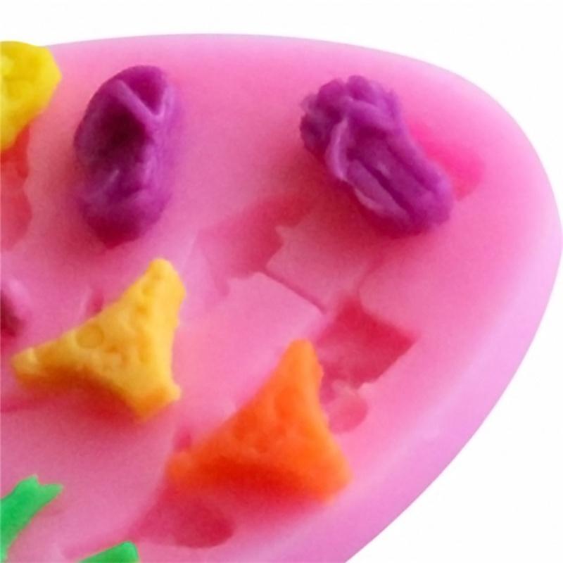 Paraply Tøfler Bikini Sjokolade Fest DIY Fondant Kakedekoreringsverktøy Silikonform