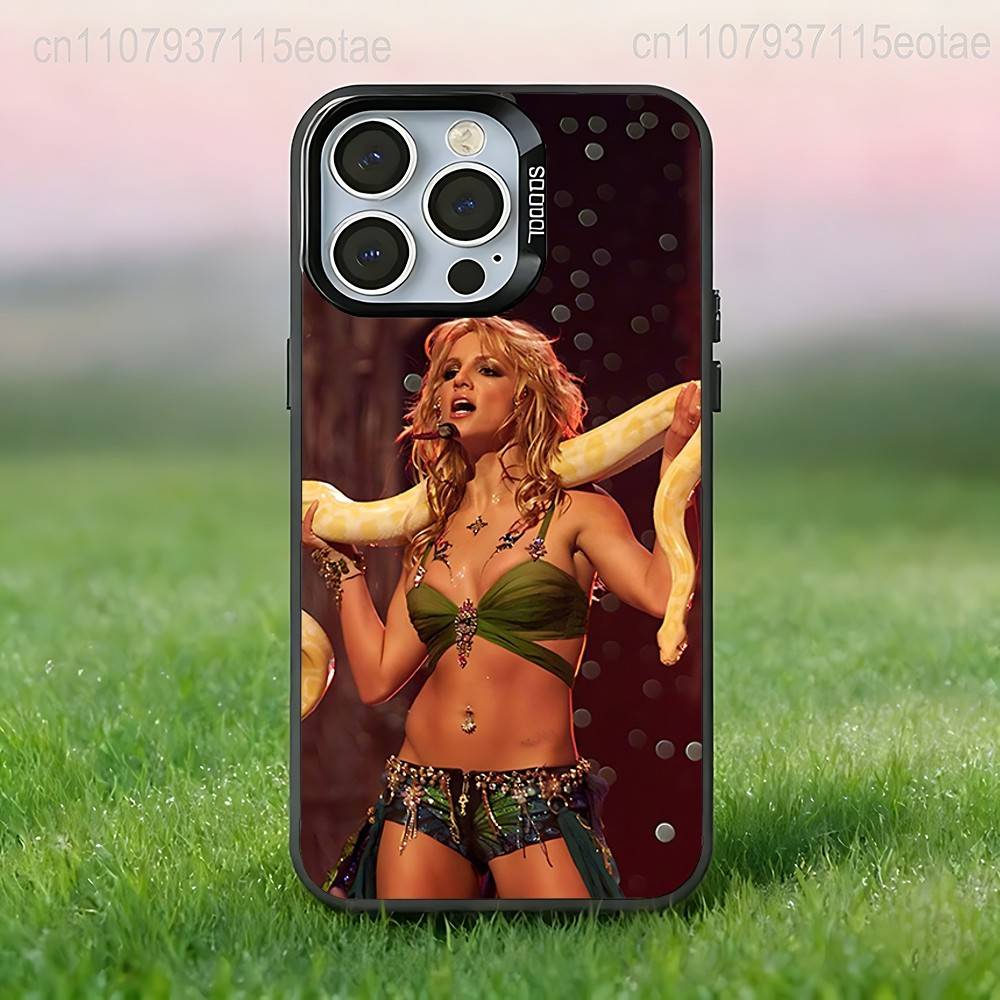 B-Britney SINGER S-Spears  Phone Case For iPhone 17,16,15,14,13,12,11,Pro,Max,Plus,E,Air,Mini Black Tpu IMD Cover