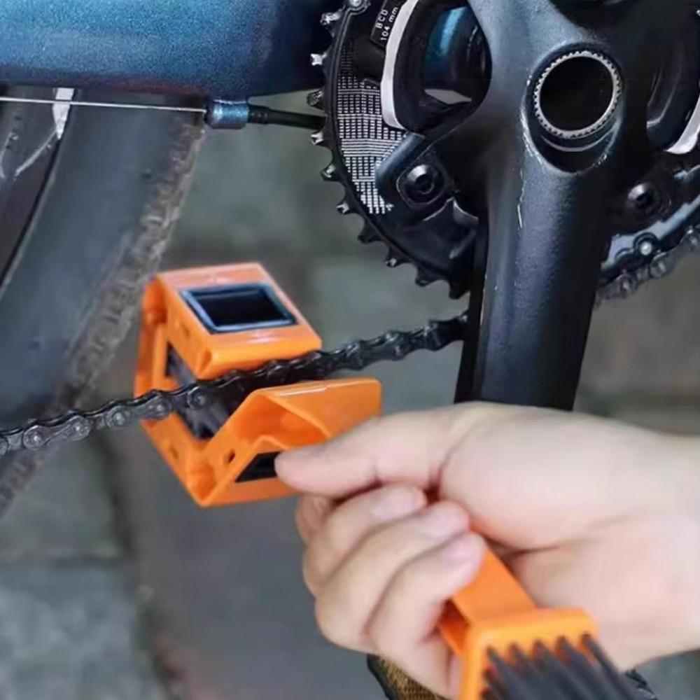 Double Head Bicycle Chain Clean Brush Portable Gear Cleaning Tool Bicycle Maintenance