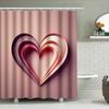 Layered Heart Shower Curtain - Modern Bathroom Decor