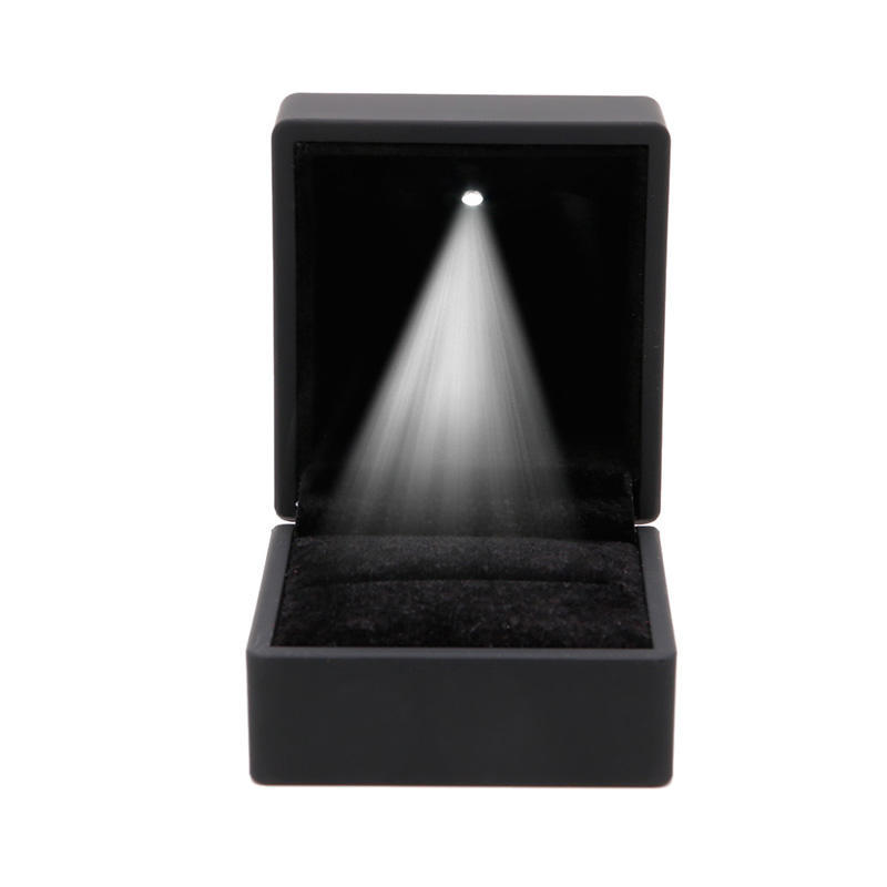 Luxury Bracelet Box Square Wedding Pendant Ring Case Jewelry Gift Box with LED Light for Proposal Engagement Wedding