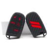 Fits For Dodge Key Fob Cover 5 Buttons Silicone Key Case Carbon Fiber Car Key Protector For Chrysler Grand Cherokee Dodge Ram