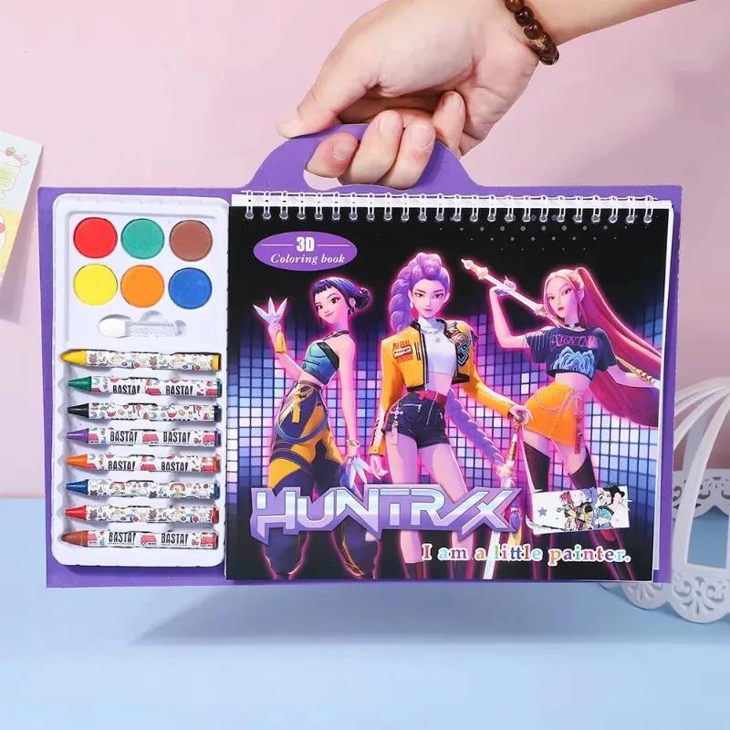 ! Dämonenjäger Nachzeichnen Malen Anime Cartoon Strichzeichnung Kinderskizze Malbuch Kindergeschenke