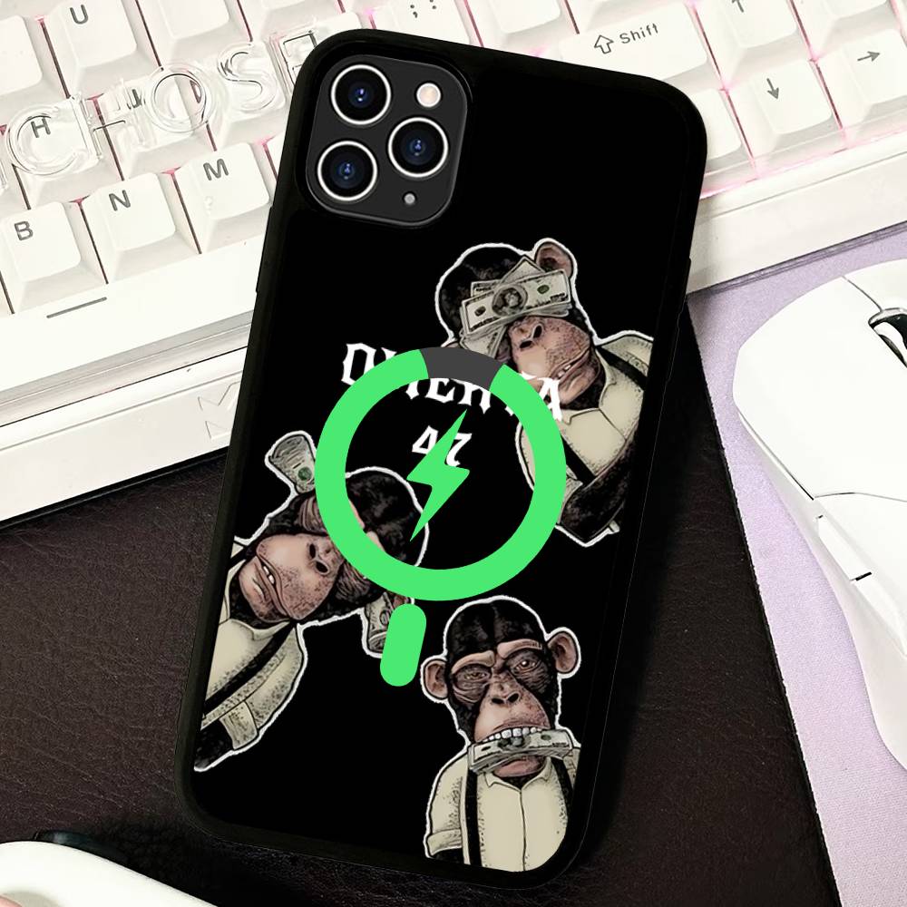 Fashion O-OmertaS 47 Magnetic Wireless Phone Case For IPhone 17 16 15 14 13 12 11 Pro Max Plus Mag Phone Cover