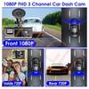 1080P WIFI Car DVR 3 Channel Front Inside Dash Cam Three Way Camera Recorder Video Registrator Night Vision Dashcam Camcorder