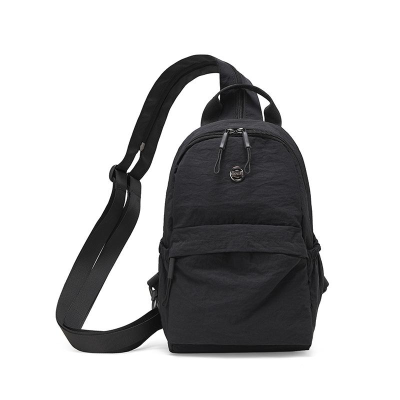 

Женский рюкзак Многофункциональная нагрудная сумка Большая вместимость Дорожный рюкзак чёрный