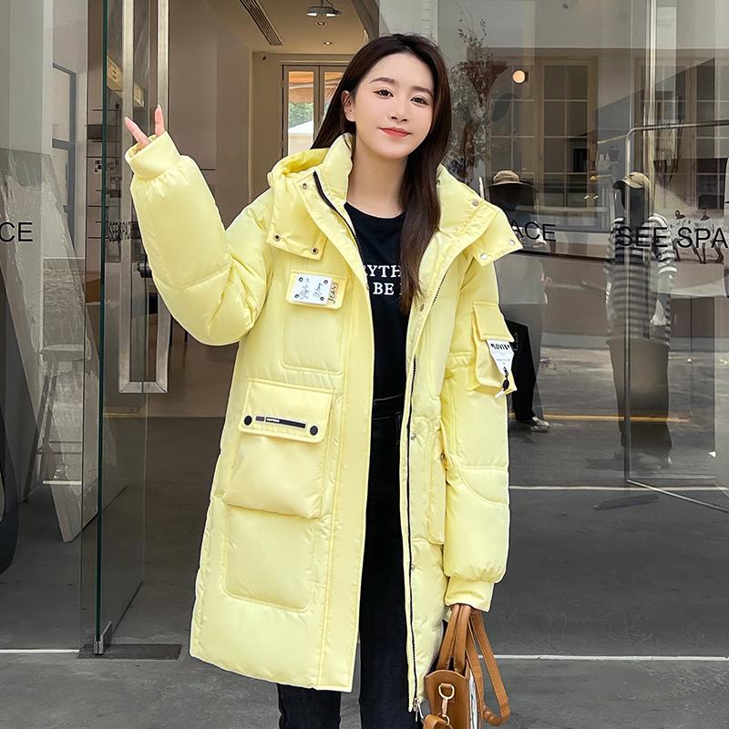 Down Padded Jacket Women Outerwear Winter Thicke Warm Parka Female Fashion Loose Length Down Cotton Jacket  Lady Overcoat