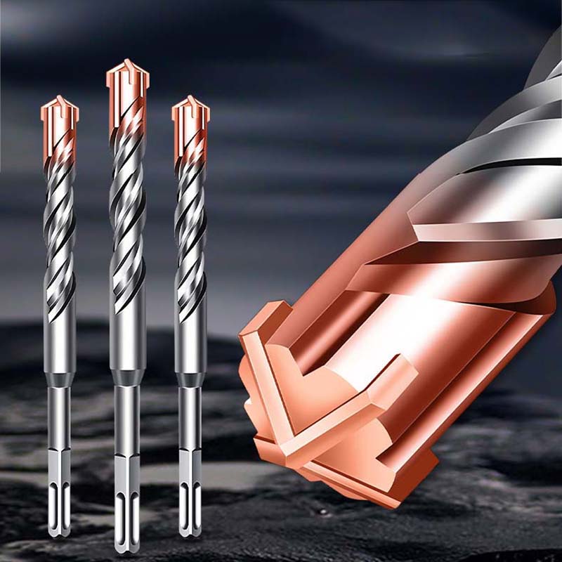 New Upgraded Four-Edged Serrated Cross-Type Impact Drill Bit Concrete Wall-Penetrating Impact Drill Bit High Hardness Drill Bit
