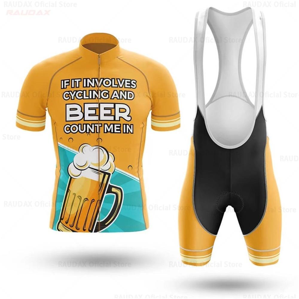 

Beer Bicycle Team New 2026 Summer Cycling Sets Men s Short Sleeve Mountain Bike Cycling Jerseys Breathable Maillot Ropa Ciclismo M