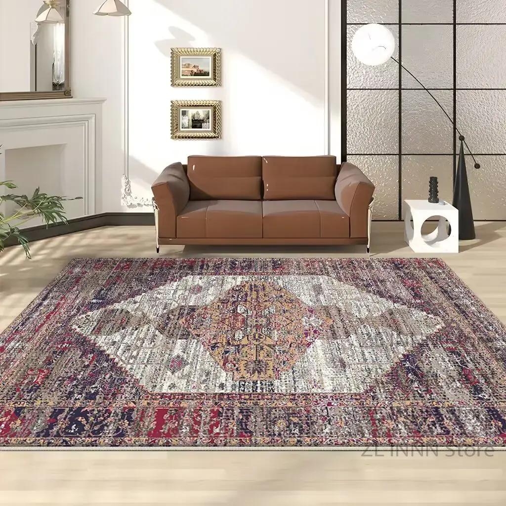 Boho Large Carpet for Living Room Persian Retro Decoration Home Non-slip Easy Clean Rug Bedroom Cloakroom Washable Floor Mat