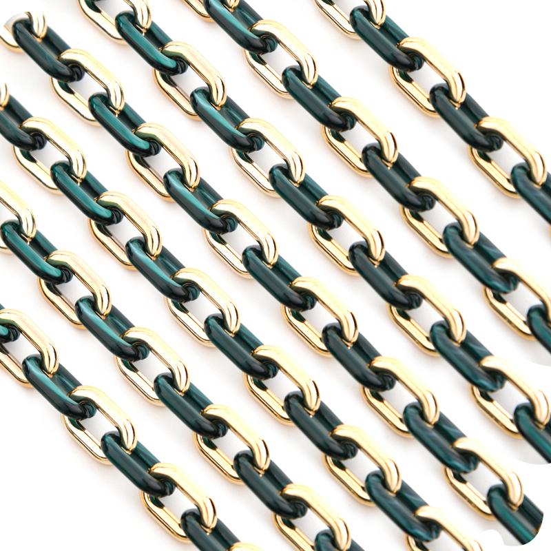 

1meter Colorful Acrylic Chain Detachable Chain Keychains For Handbag DIY Handmade Jewelry Making Chain Plastic Chain Links