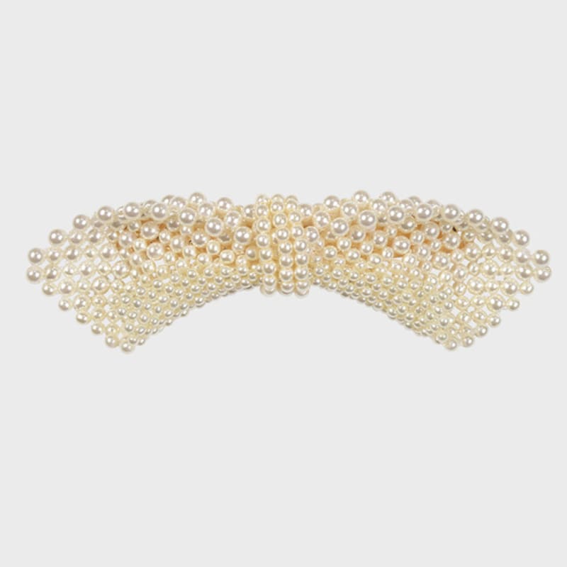 

Eireve BEADED PEARL RIBBON BARRETTE (CREAM) cream
