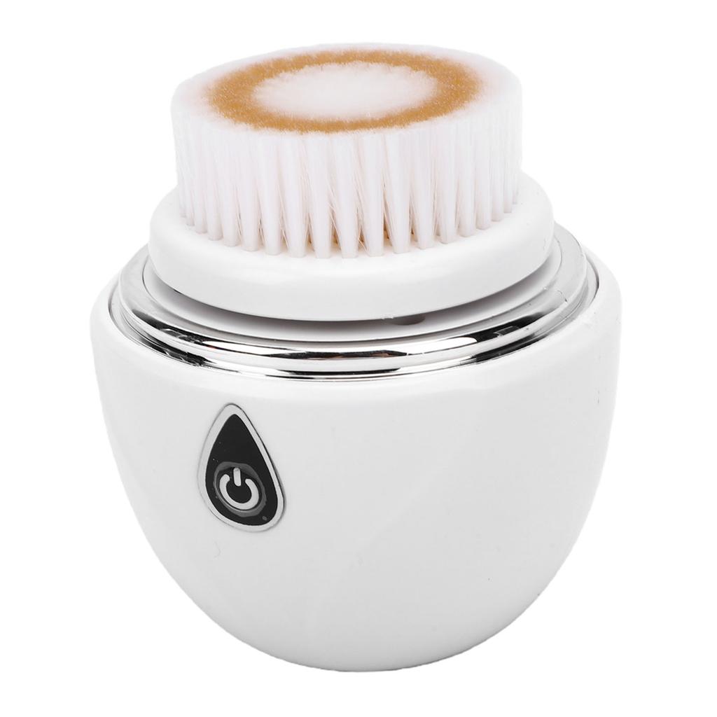 Electric Facial Cleansing Brush with Vibration Water Proof Portable Rechargeable Facial Cleaning Tool White