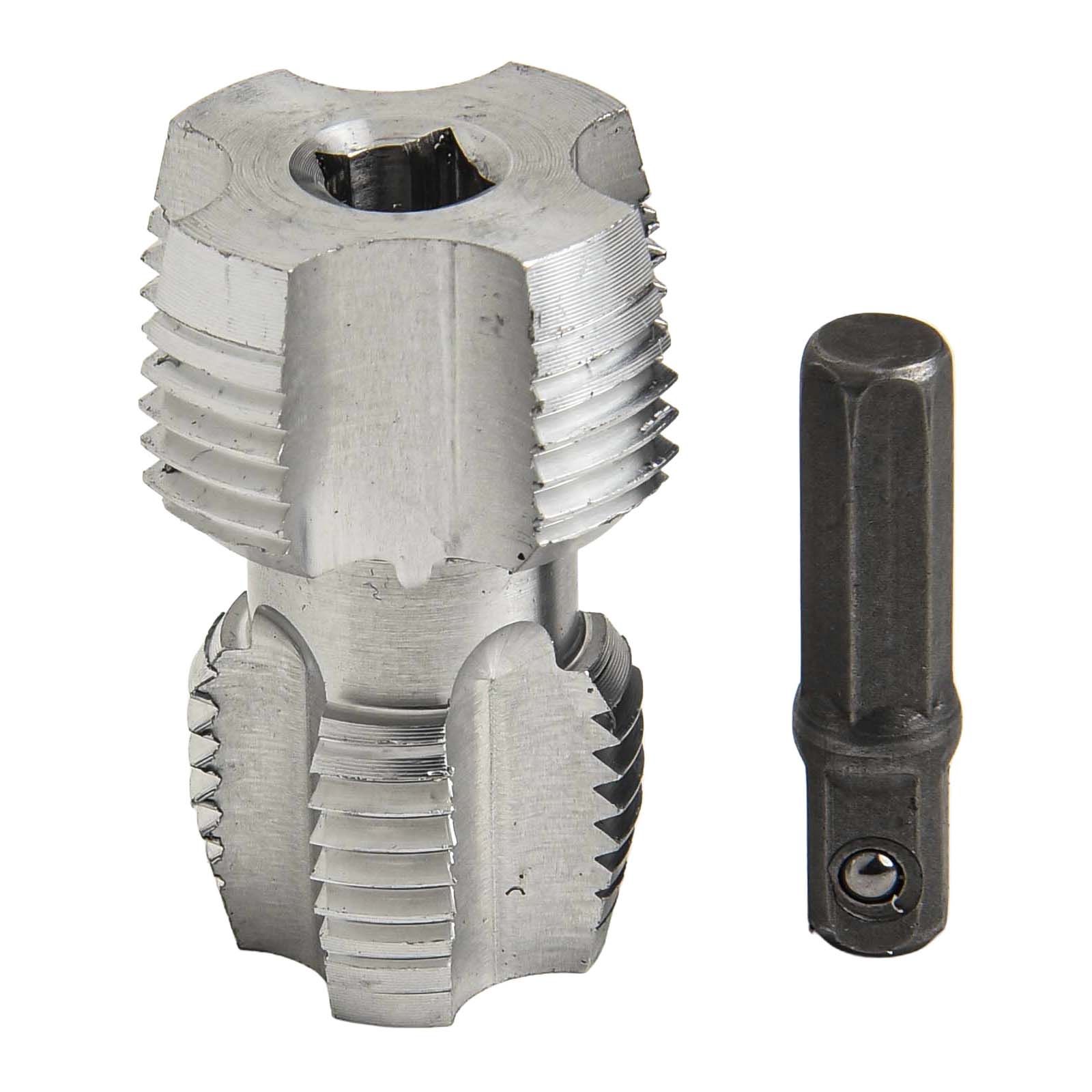 

PRP Сверло для внутренних отверстий водопроводных труб для труб 1/2 дюйма и 3/4 дюйма, двухголовочное, используется как бытовое сверло, инструмент для нарезания резьбы на водопроводных трубах серебряный