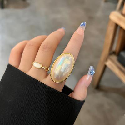 Temperament-Ring, leichter Luxus, hochwertiger Ring, französischer, eleganter und vielseitiger offener Beimu-Ring