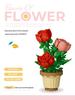 Rosa Eterna e Girasole Giocattolo da Costruzione - Fiori Freschi in Vaso per Regali di San Valentino e della Festa degli Insegnanti