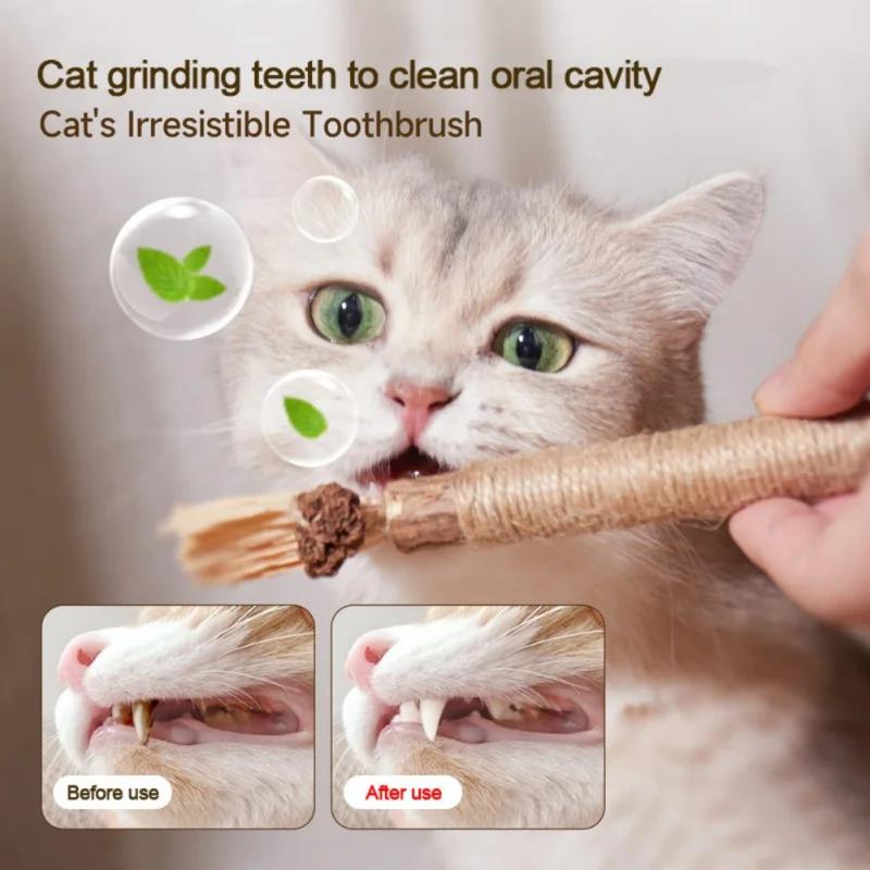 Popular Wood Polygonum teasing cat toy snacks self-hi gnawing teeth cleaning natural molar stick
