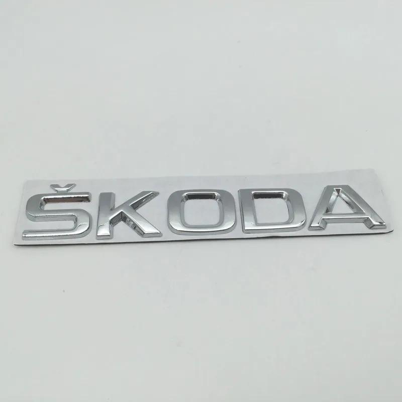 AEA1 1pcs 3D Metal High Quality Silver/black Car Letter Emblem Rear Tail Trunk Decals Badge Sticker Decal Styling For Skoda