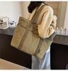 [TAITENG] Quilted Tote Bag, Shoulder Bag, Handbag, Women's, Lightweight, Large Capacity, A4 Size, Fluffy, Perfect for Commuting, School, Travel,