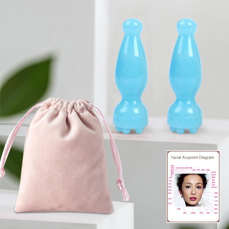 Glatte Gesichtsmassagewerkzeuge Harz Gua Sha Gesichtshautpflege Massagestäbe Lotus-Samenkapselform Massagegerät Gesichtsphysiotherapie-Werkzeug