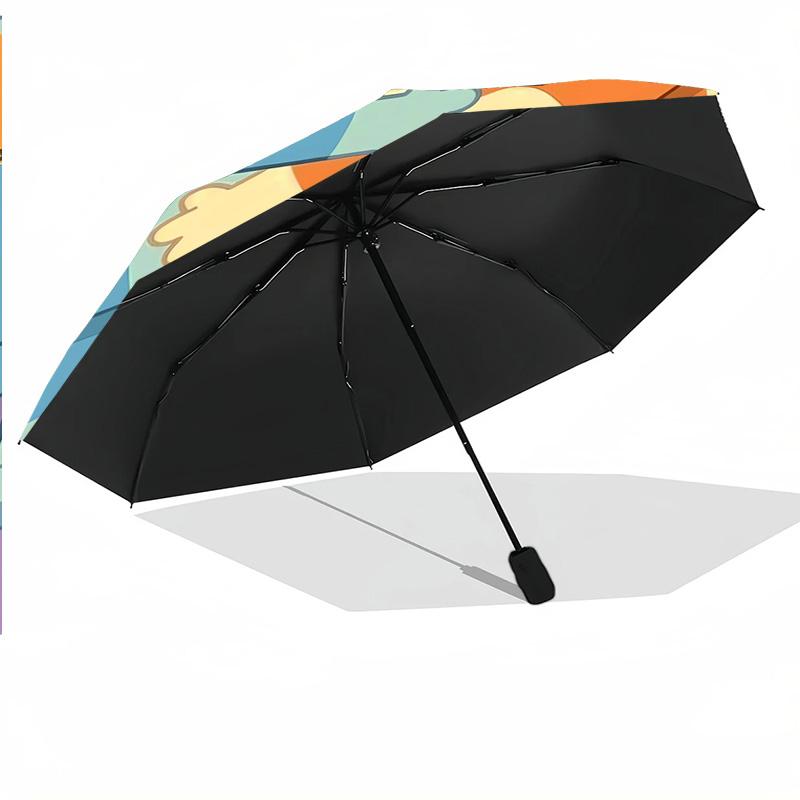 Bluey Print 8?Ribs Automatic Umbrella Wind Resistant Lightweight Folding Umbrella For Outdoor Travel