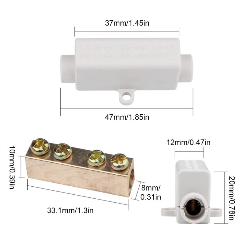 10pcs Quick Splices Connector 1000V 100A Inlines Wire Terminals Block Simple Installation for Ceiling Lamp & Switches Wiring