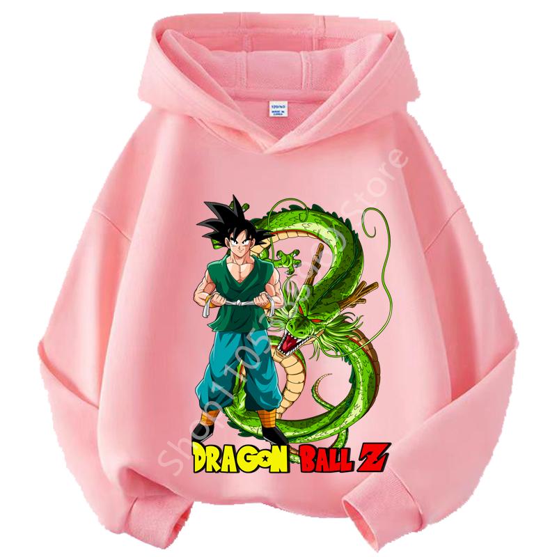 Dragon Ball Chibi Characters Kids Hoodie 100-160 Size 3-12 Years Boys Casual Sporty Children's Sweatshirt