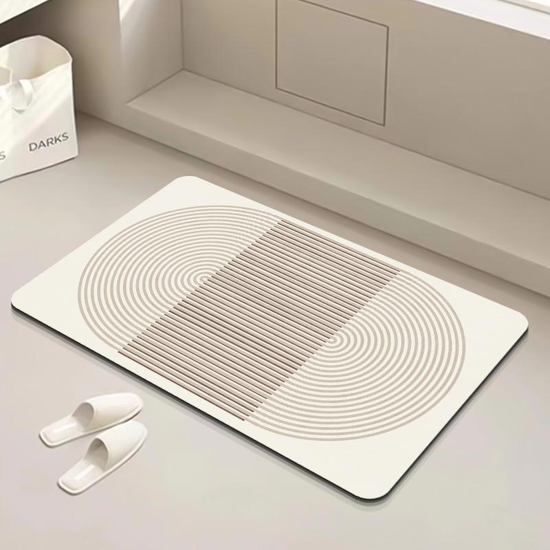 Bathroom Floor Mat Japanese Striped Style Water-absorbing Quick-drying Carpet Diatom Mud Non-slip Rug Toilet Household Door Mats
