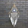 Dream Catcher Macrame Evil Eye Large White Grey