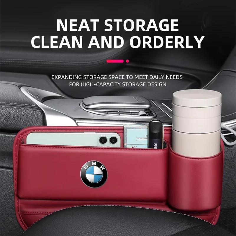 Car Seat Gap Organizer Multifunction Storage Box Cup Pocket For BMW E46 E90 E60 F30 F10 E39 E36 F20 G30 G20 E87 E92 E91