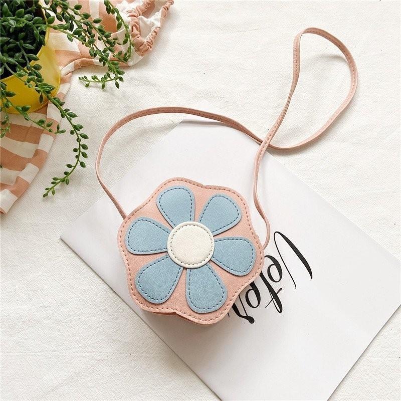 Fashionable Kids Flower Crossbody Bag Cute Girls Shoulder Bag Mini Coin Purse