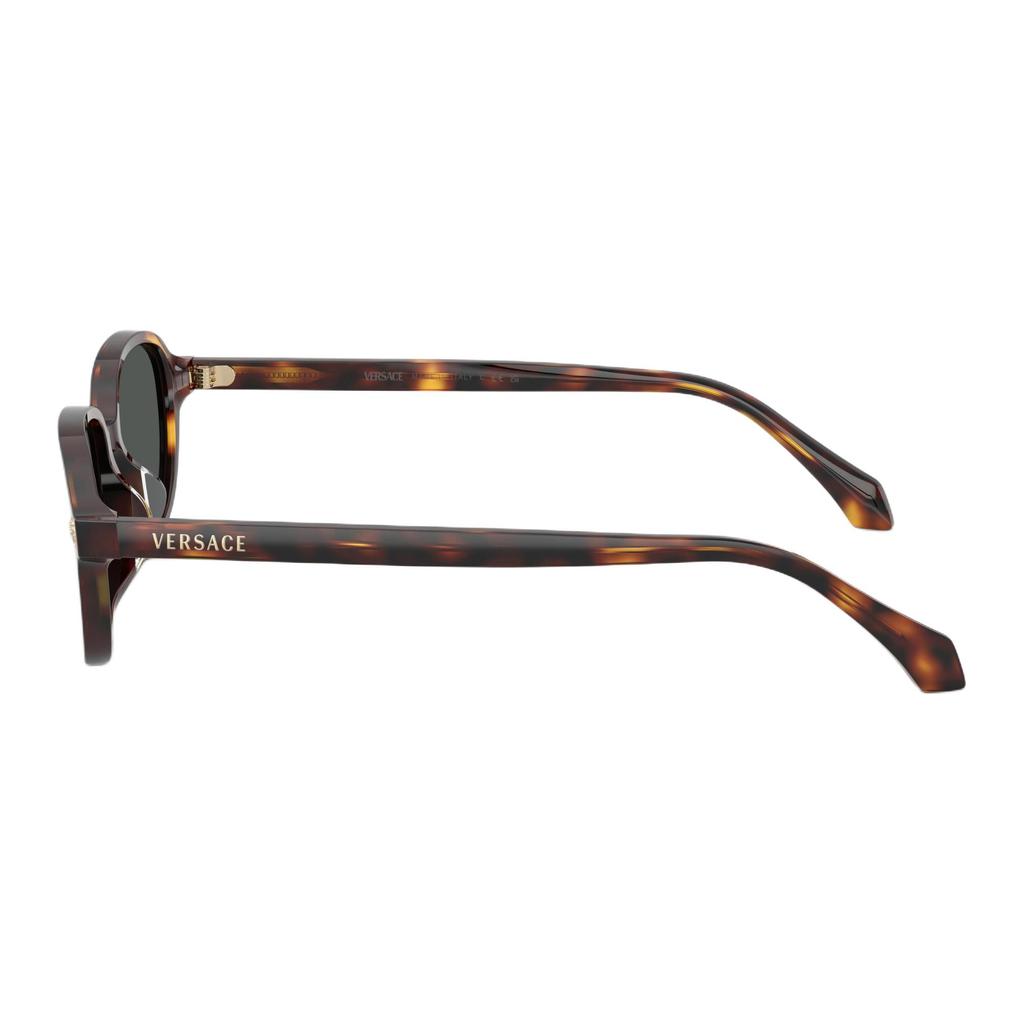 Versace Logo Oval Sunglasses Unisex Sunglasses Tortoise 0VE4514D-553773